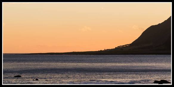 Sunset at Tora, Wairarapa, New Zealand.