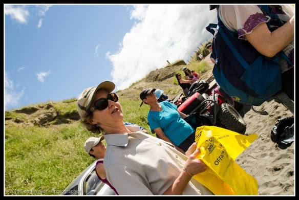 Greater Wellington Regional Council staff at the ready with bags...