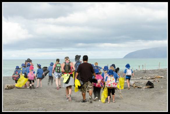 And off go the kids for te journey to Lake Ferry....