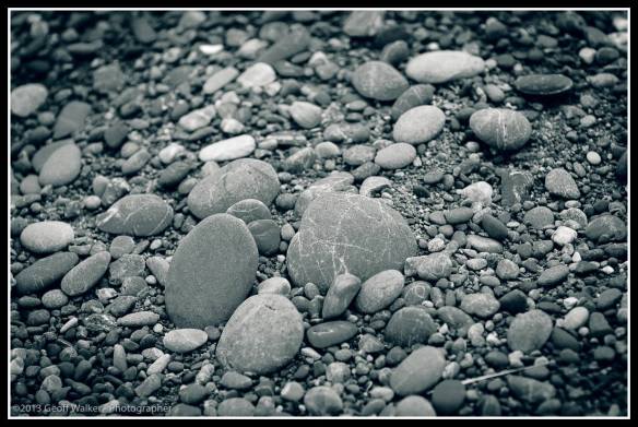 The beach is all shingle....